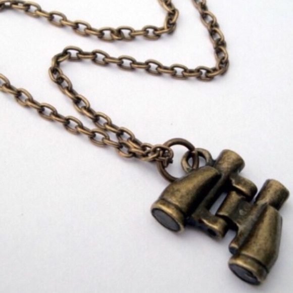 Vintage Jewelry - Vintage Binocular Charm Necklace